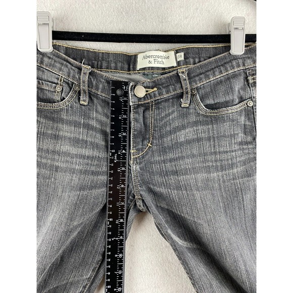 Abercrombie & Fitch Jeans Womens 0 Grey Erin Distressed Denim Stretch Pockets - Picture 5 of 15